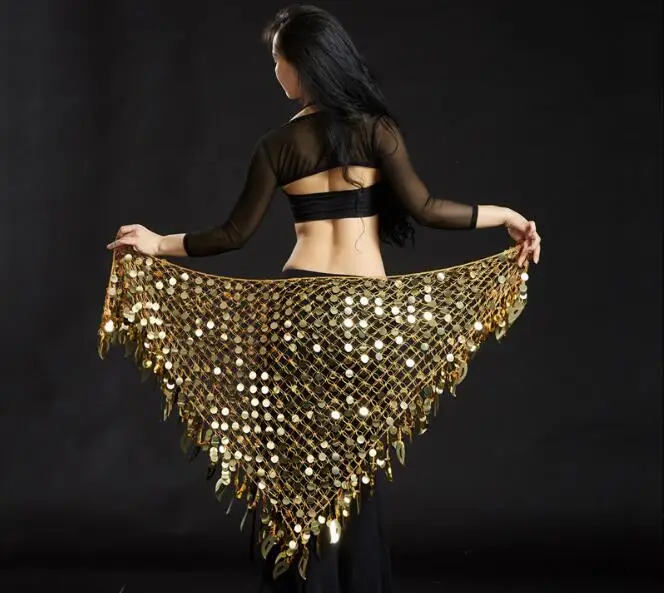 Женский набедренный платок с блестками для танца живота|sequin hip scarf|belly dance costumeship