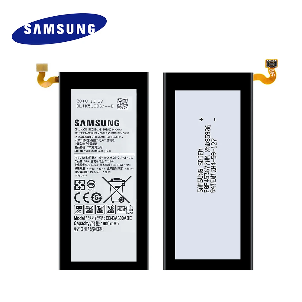 Оригинальная батарея для Samsung Galaxy A3 A300 A3000 A300F A300H сменная телефона 1900 мАч +
