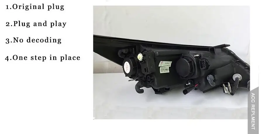 Автомобильный головной светильник для KIA Sportage R 2011~ светодиодные фары DRL ходовой светильник s Bi-Xenon sportageR Противотуманные фары с ангельскими глазками авто