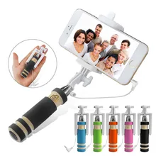 Fffas cámara selfie stick de mano para iphone 6 6 s plus 5 5S para samsung galaxy s4 s5 s6 s7 edge mini auto polo trípode monopie