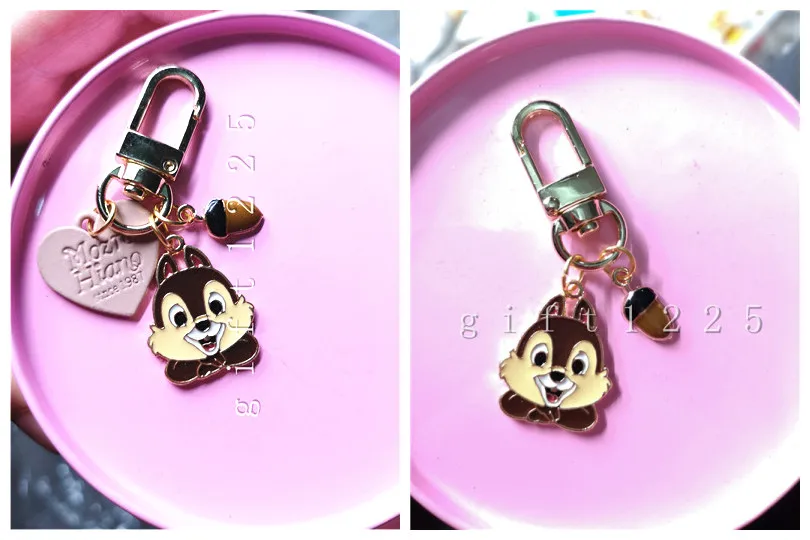 

New 1 set Cartoon chipmunk cute Keychain Jewelry Accessories Key Chains Pendant Gifts Favors