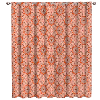 

COCOHouse Bohemia Red And Pink Pattern Bohemia Window Treatments Curtains Valance Curtain Lights Bathroom Curtains Outdoor