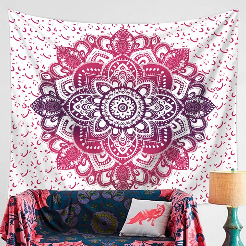

Mandala Indian Tapestry Wall Hanging Bohemian Beach Towel Polyester Thin Blanket Yoga Shawl Mat Blanket