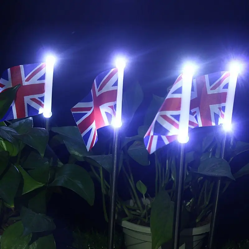 Солнечный флаг Водонепроницаемая светодиодная лампа наружного освещения наземная лампа дорожка пейзаж путь садовый газон открытый