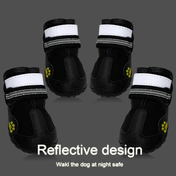 Reflective Dog Shoes Socks Winter Dog Boots Footwear Rain Wear Non Slip Anti Skid Pet