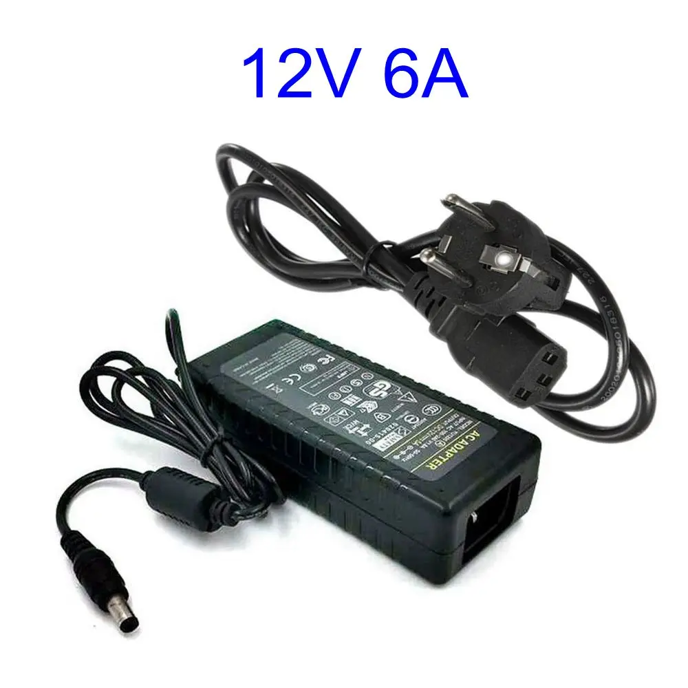 12v6a ac dc adaptador carregador com ue/eua ac cabo dc 5.5*2.5/2.1mm 12v6a ac dc adaptador carregador com ue/eua ac cabo dc 5.5*2.5/2.1mm