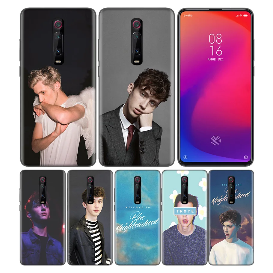 

Phone Pattern Black Rubber Soft Silicone Case Bag Cover for Redmi 7A Note 7 6 7S Y3 K20 Pro Core Shell Troye Sivan Blue Neighbor