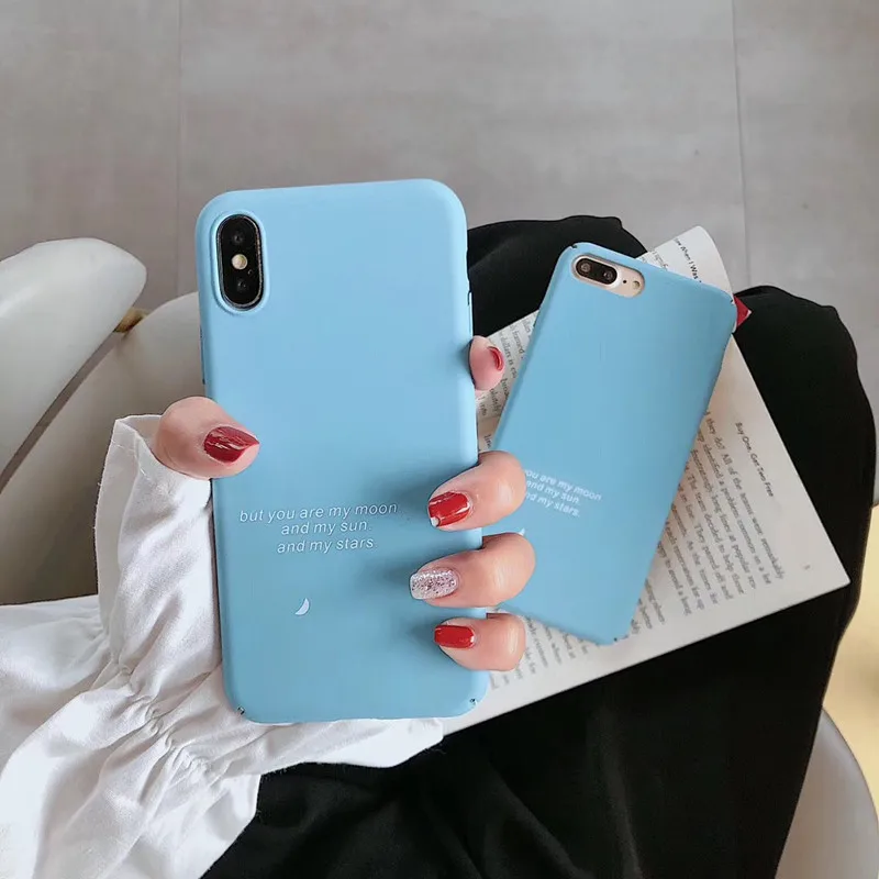 

BONVAN For iPhone X XR XS Max Case hard simple Plain Matte Protection Back Funda For iPhone 6 6s 7 8 Plus Phone Cover Coque