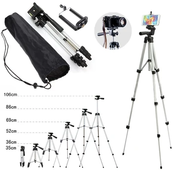 

OOTDTY New Professional Camera Tripod Stand Holder Mount For iPhone Samsung Cell Phone +Bag