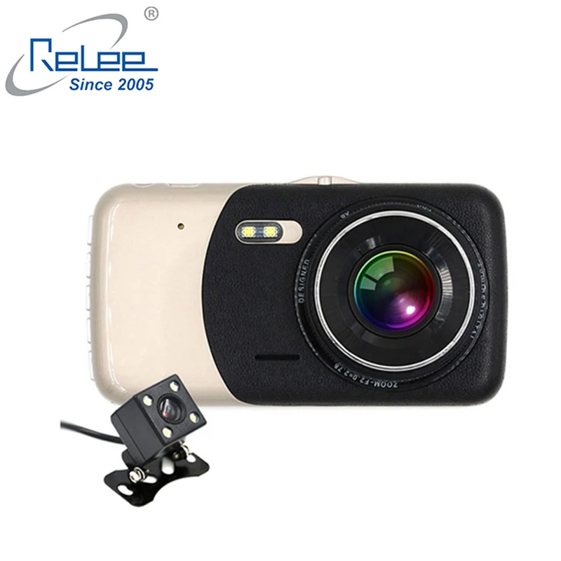 hign качество 2ch камера 3,6 дюймов дисплей ночного видения Автомобильный видеорегистратор full hd 1080 p двойная камера для автомобиля