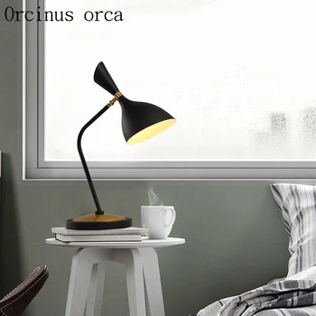 

Nordic post-modern minimalist iron desk lamp living room bedroom bedside lamp creative adjustable LED lamp free shipping