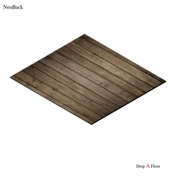 

NeoBack Unique 4x5ft Rubber Floor Mat Tan Brown Wood Pattern Photo Backgrounds Roll A Floor Popular Photo Backdrops F0006