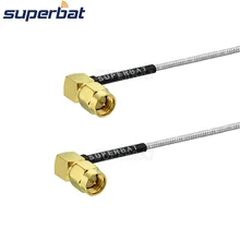 Superbat РФ SMA мужской SMA разъем под прямым углом косичку соединительный кабель RG405 08" Беспроводной Wi-Fi радио