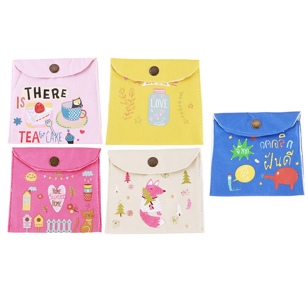 

Ellenmar Cute Sanitary Napkin Bags With Cartoon Pattern Sanitary Towel Storage Bag For Girls And Women