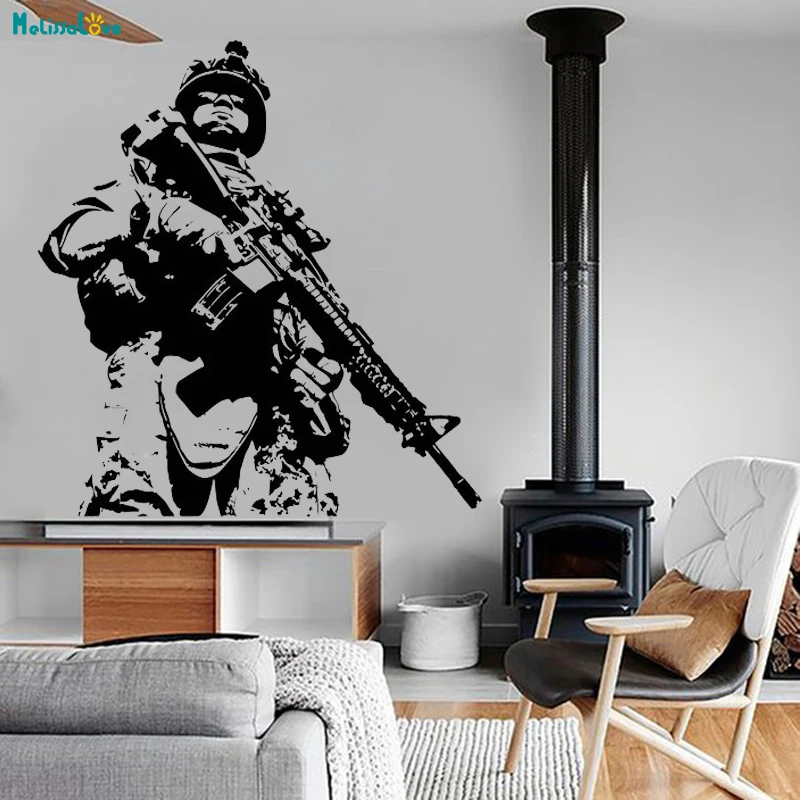 Army Men Call of Duty Personalised Wall Art Vinyl Sticker Custom Bedroom Decal