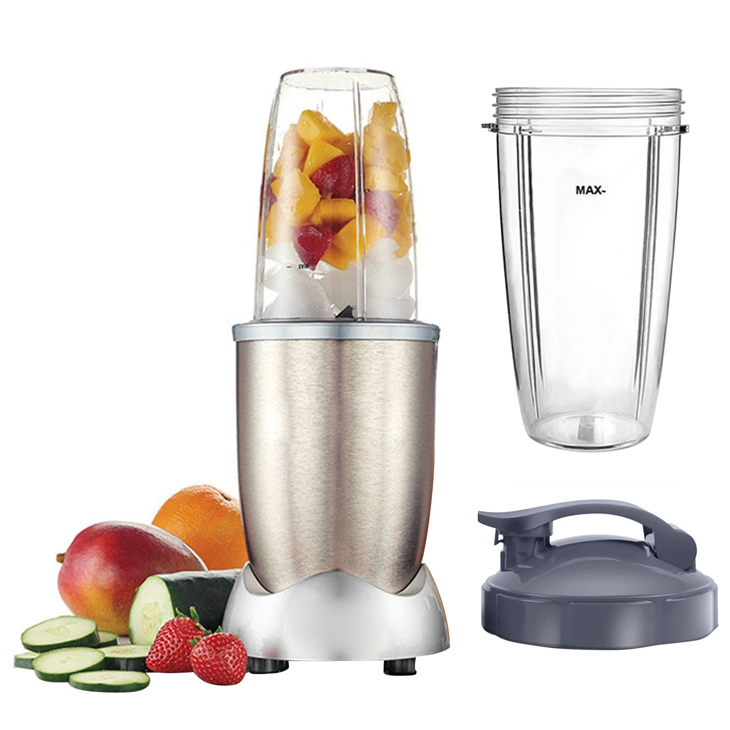 

Behogar 1PCS 32OZ Cup 1PCS Flip Top To-go Lid Replacement Parts Accessories Compatible with NUTRIBULLET 600W 900W Blender