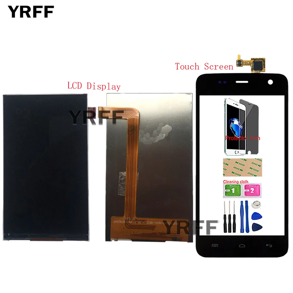 

Mobile Phone LCD Display Touch Screen For Explay Vega LCD Display Digitizer Front Glass Touch Panel Screen Tools Protector Film