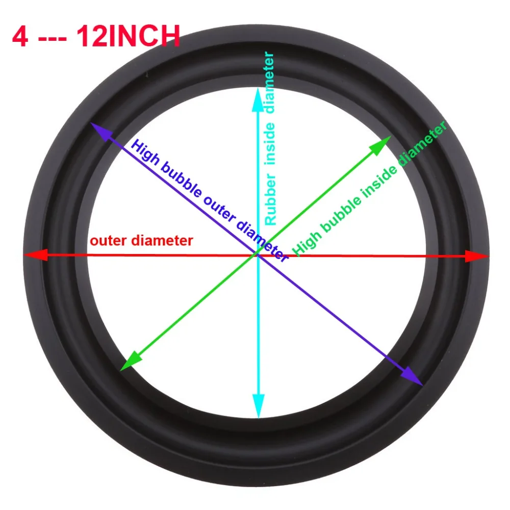 4-12-inch-woofer-Speaker-Repair-Parts-Accessories-Rubber-edge-Folding ...