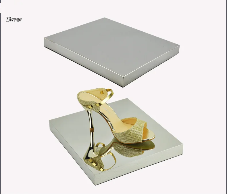 

Free Shipping 2pcs/pack Top-grade Simple shoes rack stainless steel shoes display stand display props shelf shoes booth
