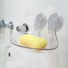 Прозрачная для мыла коробка мощная ванная душевая присоска мыльница поднос для посуды аксессуары для ванной комнаты домашняя губка стойка для хранения корзины