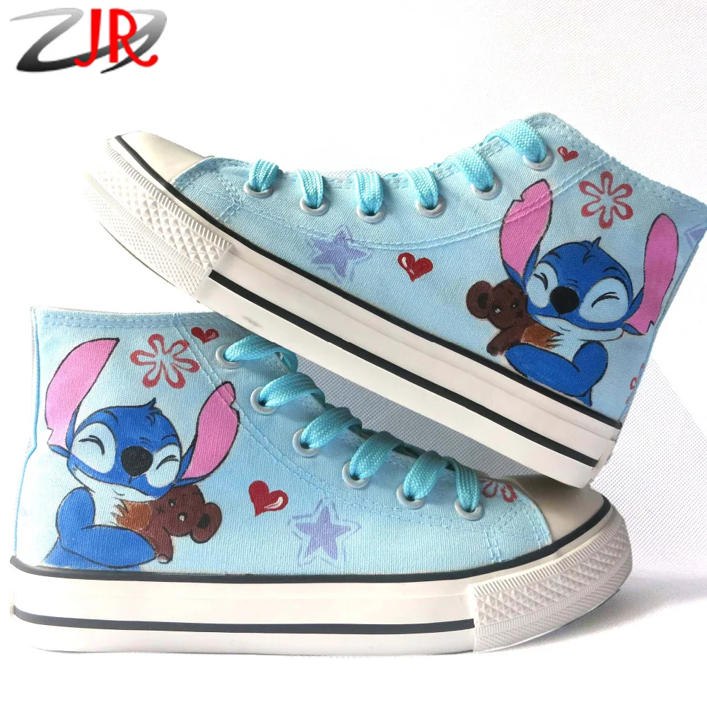 

Cartoon Baby Star Lilo and Stitch Style Children's Hand Painted Canvas Sneaker Kids Fashion Shoes for Boys and Girls