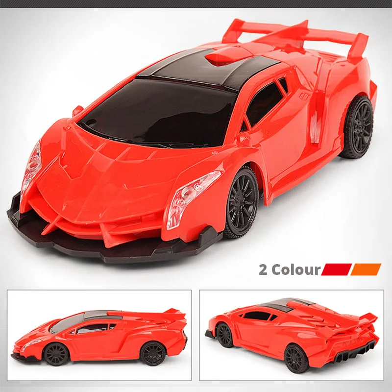 4 Channels 22cm RC Car Toy Led Light Electric Robot Sports Car Models Toys Birthday Gifts for Boys 2.4G Luxury Car