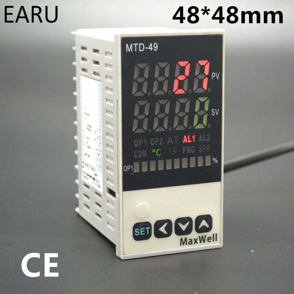 

48*96mm Digital Temperature Controller Control AC85-265V Power Thermocouple Universial K J PT100 Input SSR+Relay / 4-20mA Output