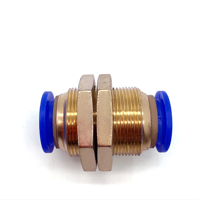 

1PCS Straight Type Pneumatic Screw Thread Quick Connectors Fitting PM 4MM-16MM Hose Tube One Touch Push Into Gas Fittings Copper