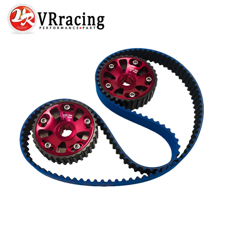 

VR - HNBR Racing Timing Belt Blue + Aluminum Cam Gear Red FOR B16A 99-00 Civic Si 94-97 Del Sol VTEC DOHC VR-TB1001B+6532R