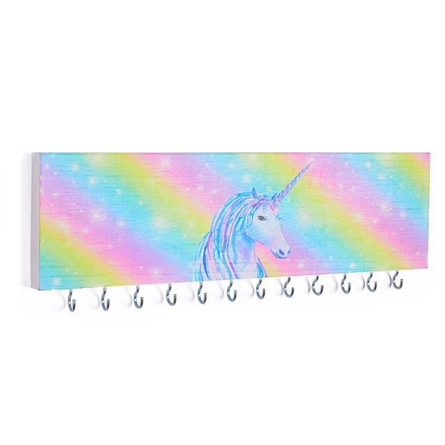 wooden unicorn storage rack