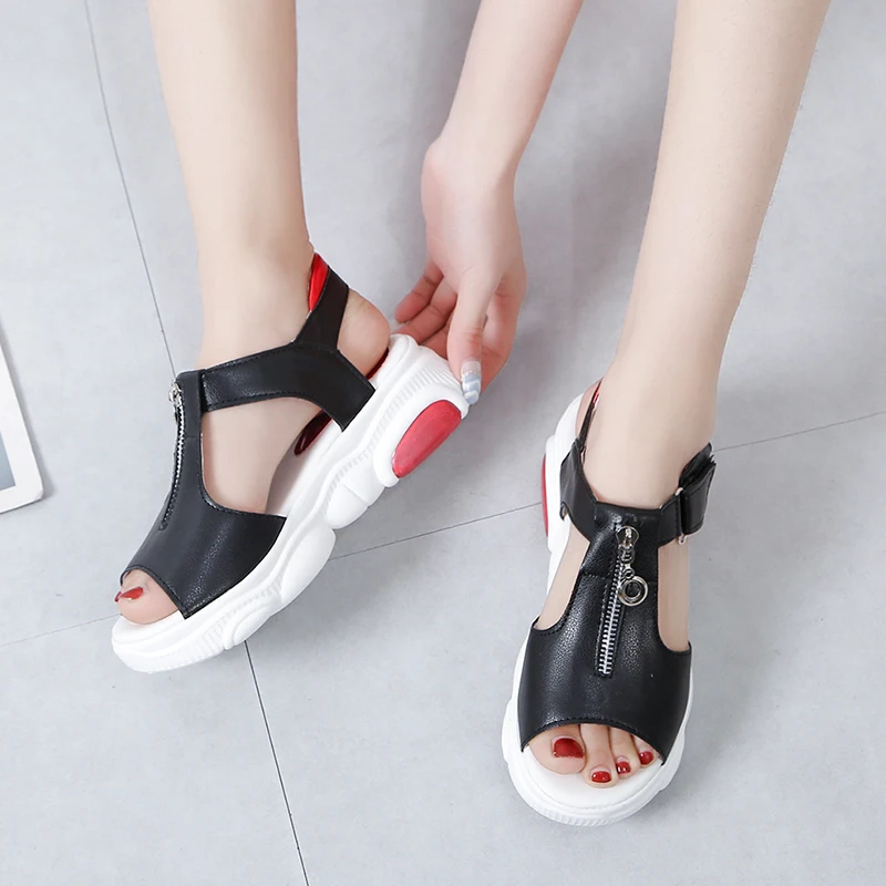 2019 High Quality Women Shoes Summer Platform Wedge Sandals Leisure Shoes Women Beach Sandals Fashion Gladiator Women Shoes