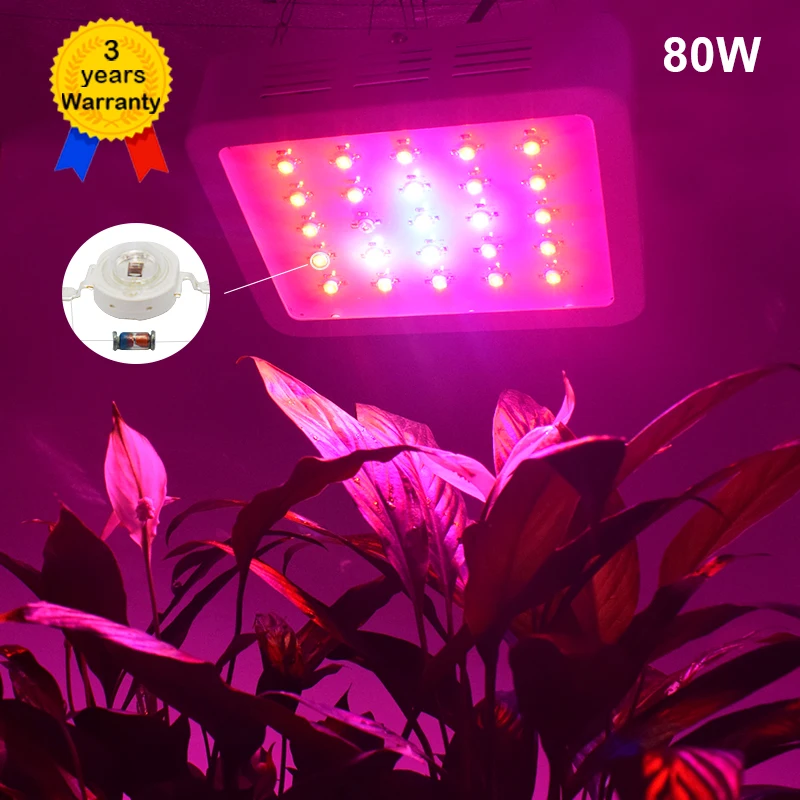 

80W LED Grow Light Full Spectrum plant lights Lighting Fitolampy Lamp Lamps for Plants Flowers Seeding Growing Greenhouse