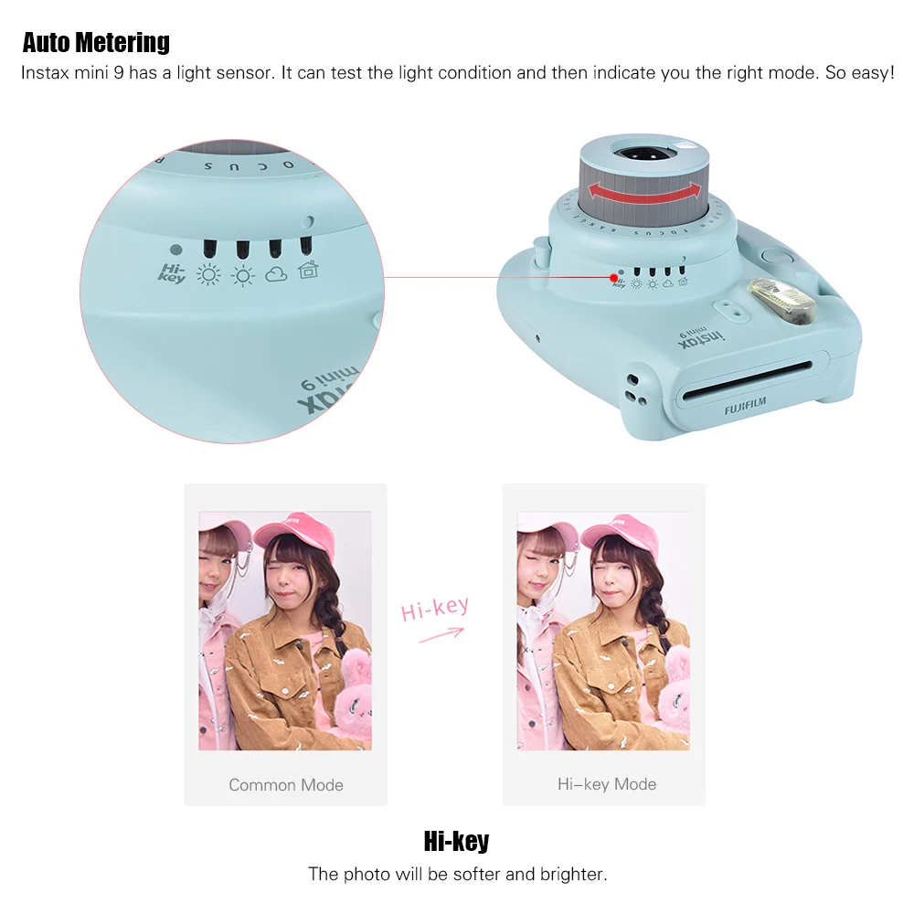 Fujifilm Instax Mini 9 Instant Camera for Polaroid Film Printing with Built-in Flash and Shoulder Strap image 4