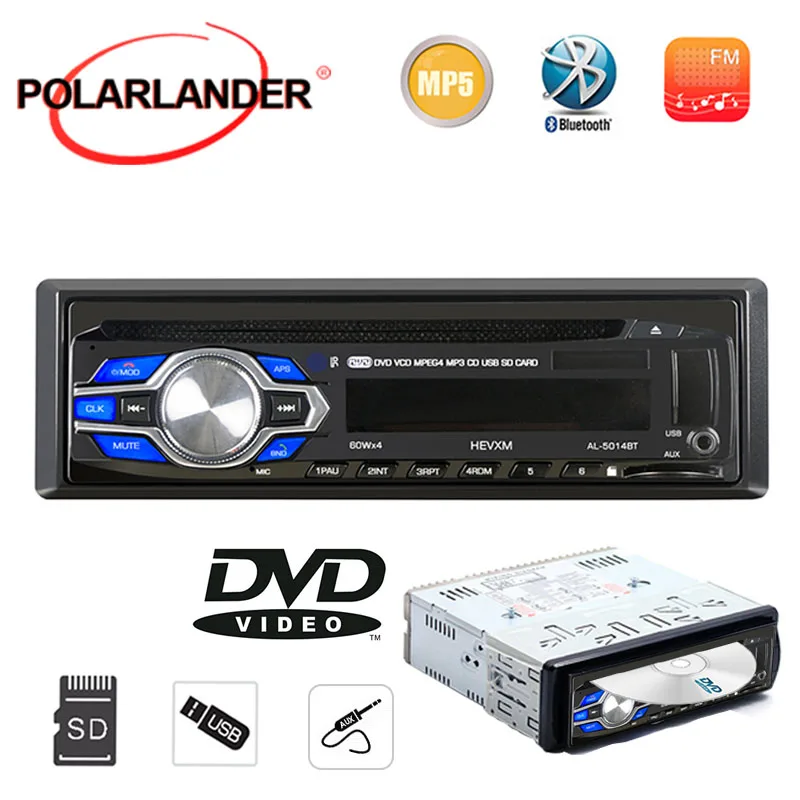 Автомобильный MP3 аудио плеер 12 В поддержка Bluetooth радио в одном 1 din размер USB/SD порт