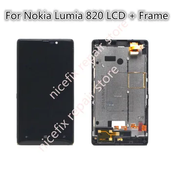 

100% tested 800x480 Display For Nokia Lumia 820 LCD Touch Screen with Frame Digitizer Assembly Parts For Nokia Lumia 820 LCD