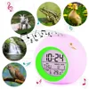 Color Changing LED Light Digital Alarm Clocks Touch Control Kids Children Wake Up Alarm Clock Thermometer Nature Music Gifts ► Photo 1/6