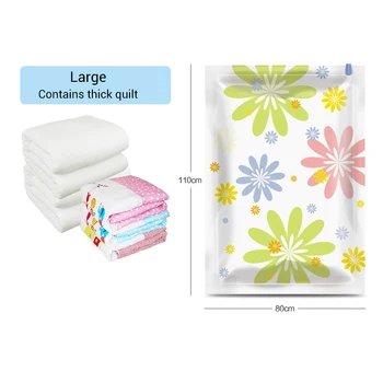 

5 sizes Extra Large Space Saver Storage Bags Explosion Proof Vacuum Seal Compressed Clothing Quilt Organizer Bag Free A Pump