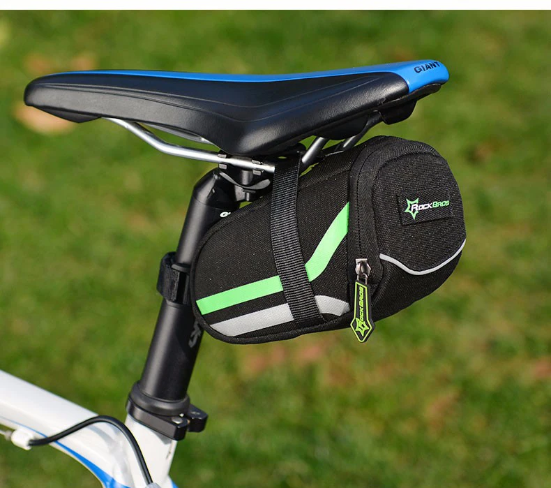 Clearance ROCKBROS Bicycle Bike Rear Bag Rainproof Nylon Bike Saddle Tube Bag Outdoor Cycling Mountain Bike Back Seat Tail Pouch Package 26