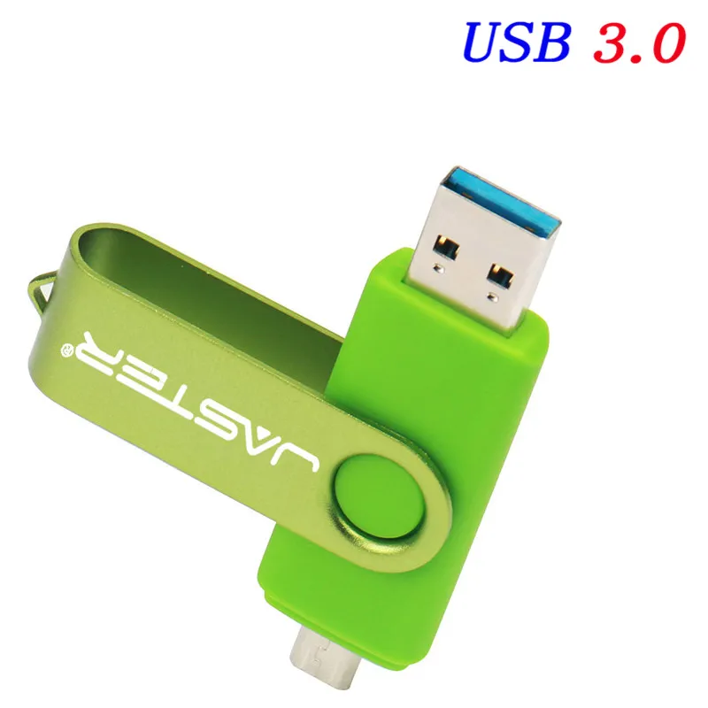 JASTER USB 3,0 логотип клиента OTG ручка-накопитель 4 ГБ 8 ГБ 16 ГБ 32 ГБ 64 ГБ 128 ГБ Флешка металлический usb флеш-накопитель карта памяти - Цвет: Green