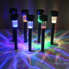 10 шт. Садовый Солнечный свет панели солнечных батарей светодиодный Спайк точечный световой пейзаж Сад двора Путь Газон Уличные светильники на солнечной батарее заземления