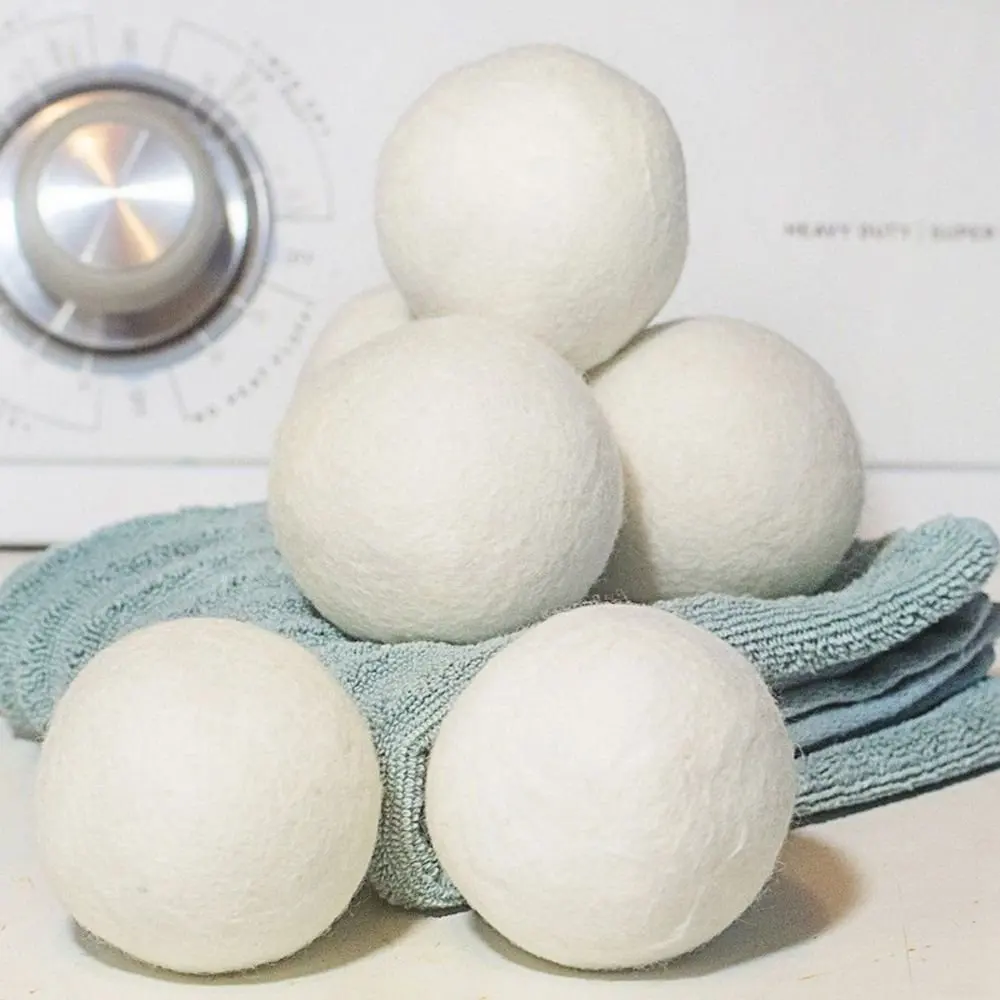

Wool Dryer Balls Soften Fabric Wool Dryer Ball Eliminate static cling Extra Large Wooly Tumbler Shorten Drying Time