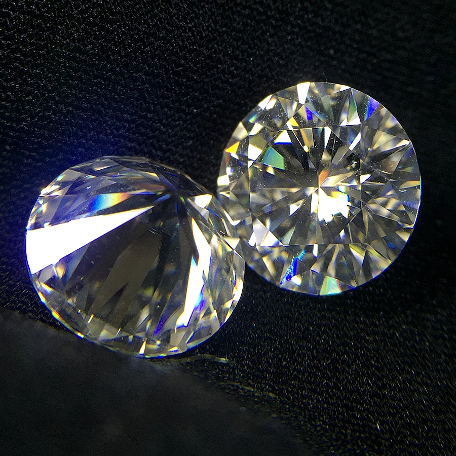 

Round Brilliant Cut 2.5ct Carat 8.5mm GH Color Moissanite Loose Stone VVS1 Excellent Cut Grade Test Positive Lab Diamond