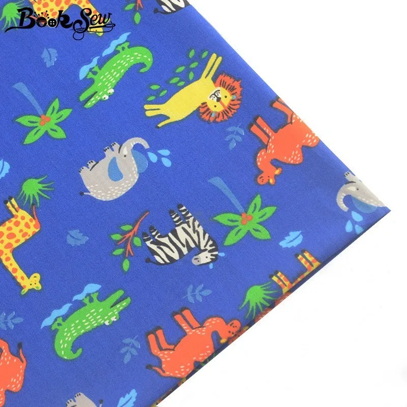 Booksew 100% хлопчатобумажная ткань с принтом в виде животных тканевая из Анкары