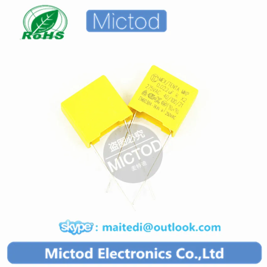 100PCS X2 Safety capacitor 275VAC 223K 0.022uf 10mm Free shipping | Электроника