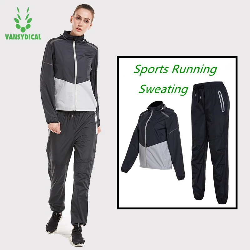 Vansydical Hot Sweat Sports Suits Women's Gym Clothes Yoga Running