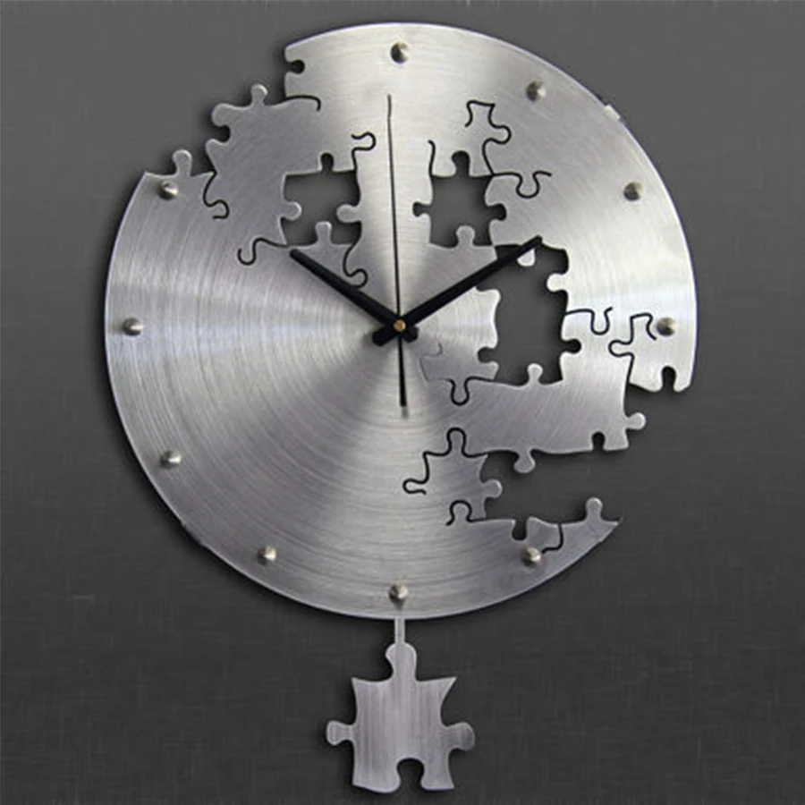 

Simple Large Art Creative Living Room Clock Retro Wall Clock Silent Modern Design Duvar Saati Turntable Needles Clocks 50A0942