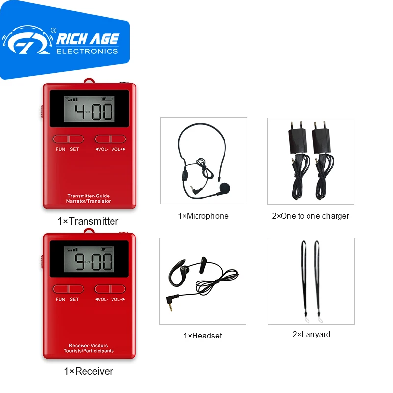 Система туристического гида Rich Age RC8860 беспроводная Портативная аудиосистема 863 865