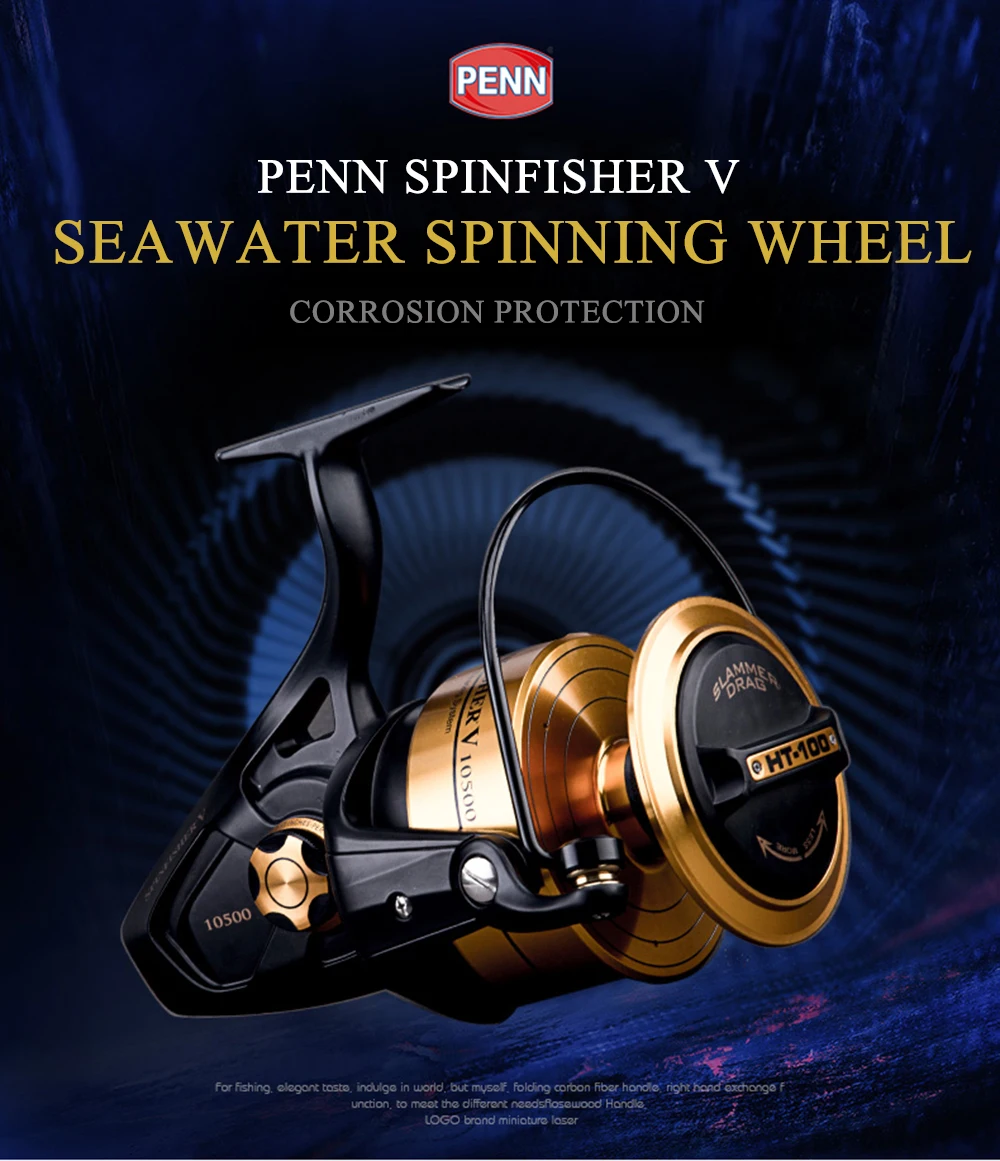 PENN SSV spinfisher v все metail 3500/4500/5500/6500 рыболовная Катушка морской Спиннинг колесо Макс 13 кг 6,2: 1/5. 6:1 море Катушка для спиннинга