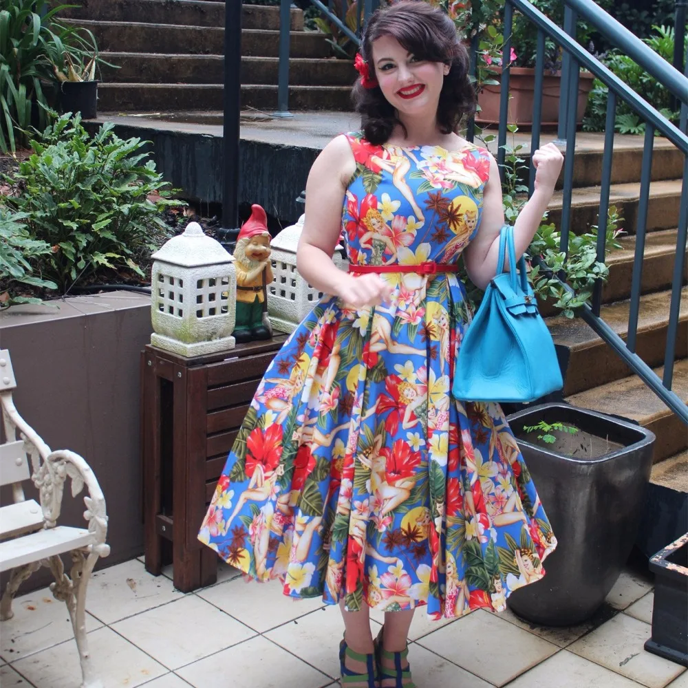 plus size vintage hawaiian dress