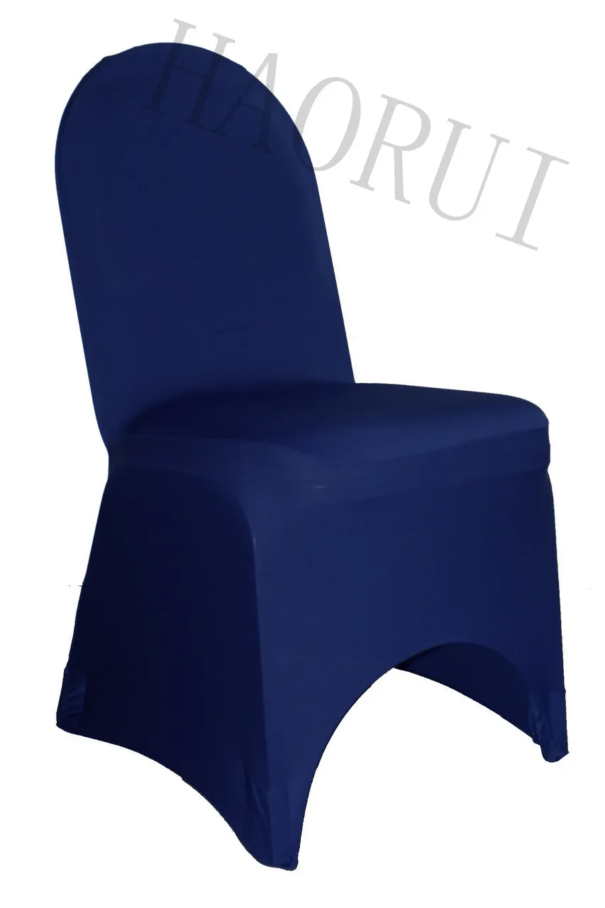 100pcs Stret Navy Blue Dining Banquet Party Chair Cover Spandex for